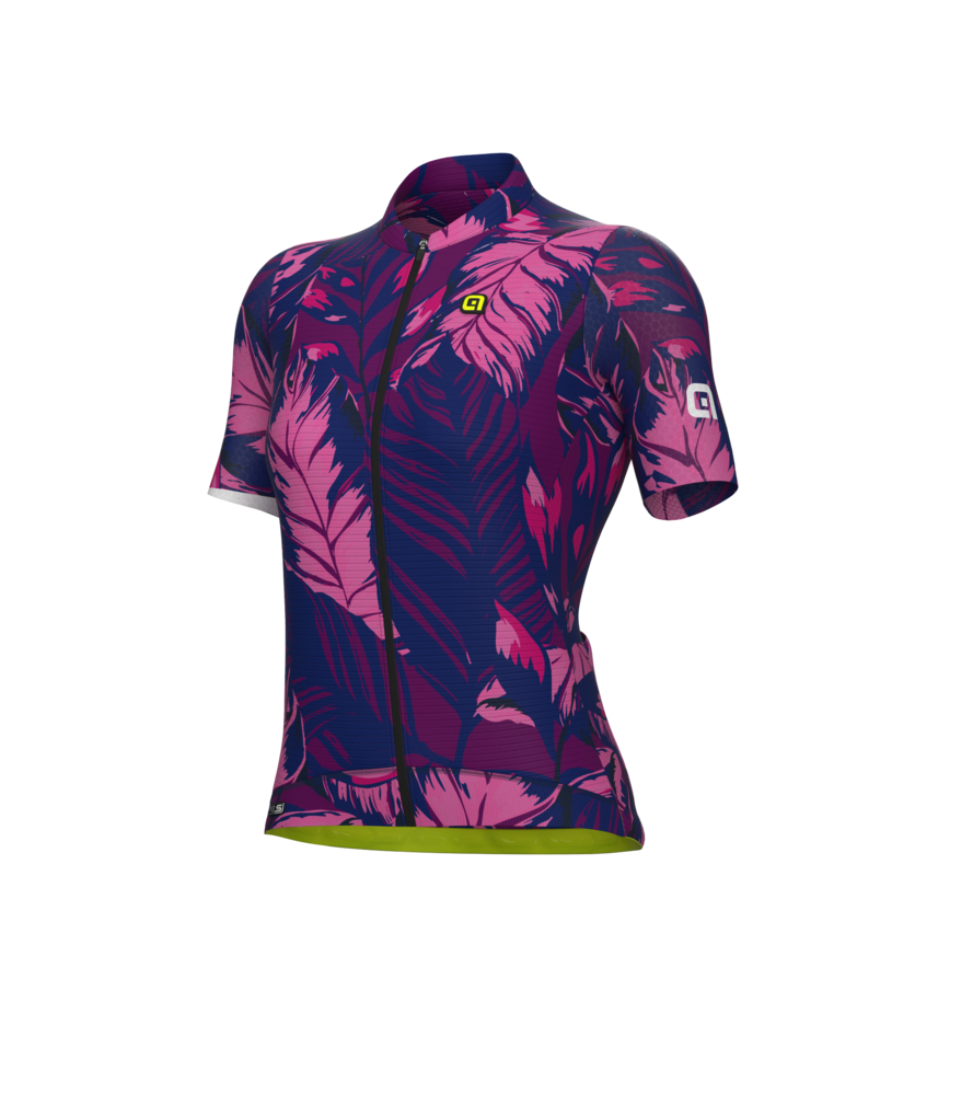 Letní cyklistický dres ALÉ LEAF PR-S pink