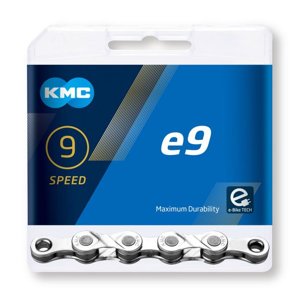 Řetěz KMC e9 Silver pro elektrokola, 9 Speed